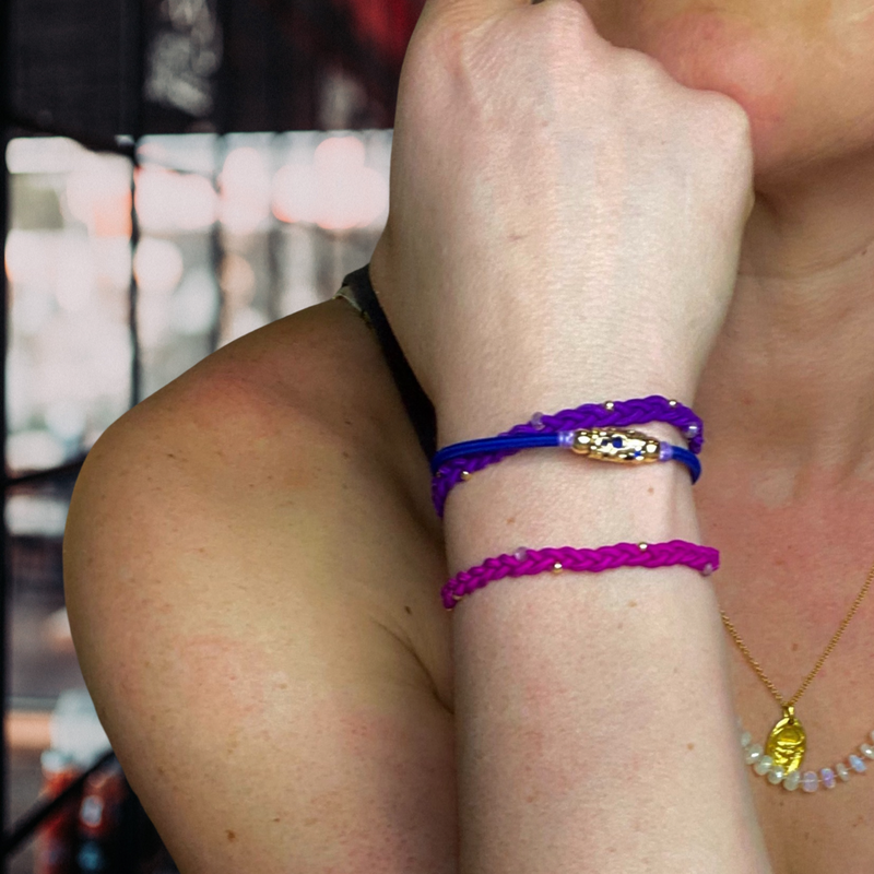Carina's Collection - Celestial Gold Fill & Sapphire Bracelet Stack