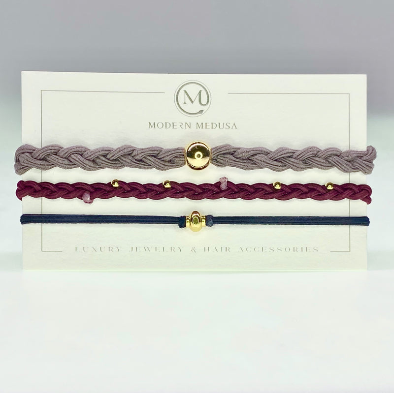 Mulled Mood - Cozy Fall Bracelet Stack with Gold Fill & Sapphire