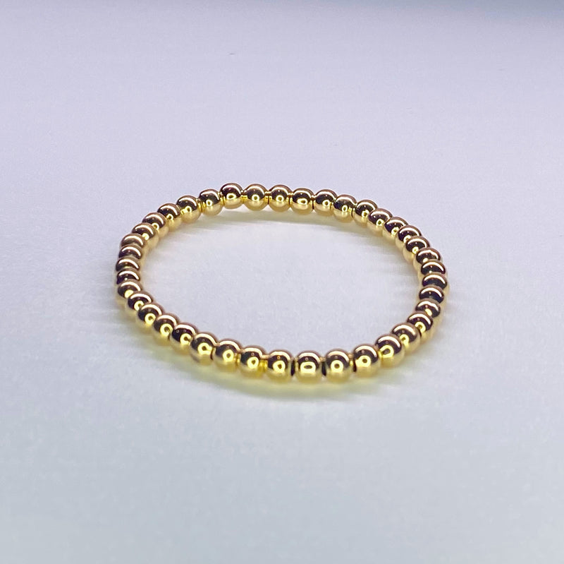 Bada Bling - Timeless 5mm Gold Fill or 9k Solid Gold Bead Bracelet