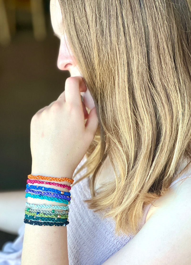 Gaia Band - Hand-Braided Gold Fill & Semiprecious Stone Bracelet