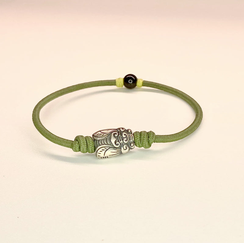Cicada - Sterling Silver & Black Onyx Transformation Bracelet