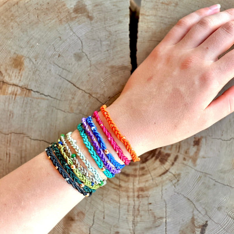 Gaia Band - Hand-Braided Gold Fill & Semiprecious Stone Bracelet