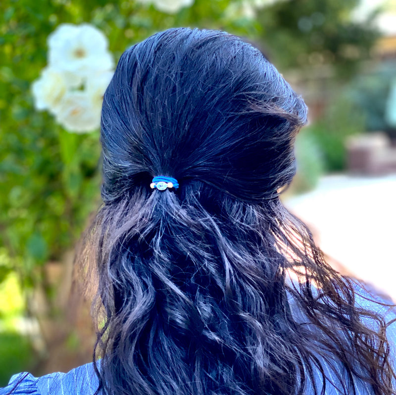 Blue Belle - 14k Solid Gold Blue Topaz Oval Cut Band Ring