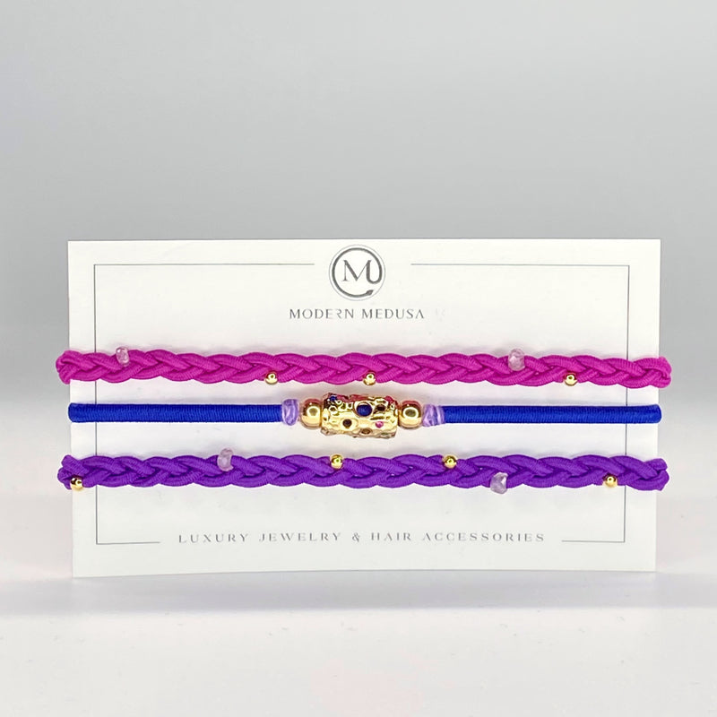 Carina's Collection - Celestial Gold Fill & Sapphire Bracelet Stack