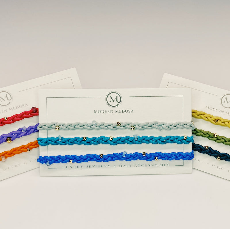 Gaia Band - Hand-Braided Gold Fill & Semiprecious Stone Bracelet