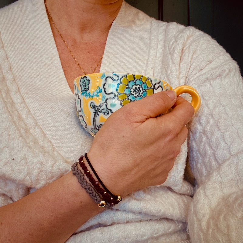 Mulled Mood - Cozy Fall Bracelet Stack with Gold Fill & Sapphire