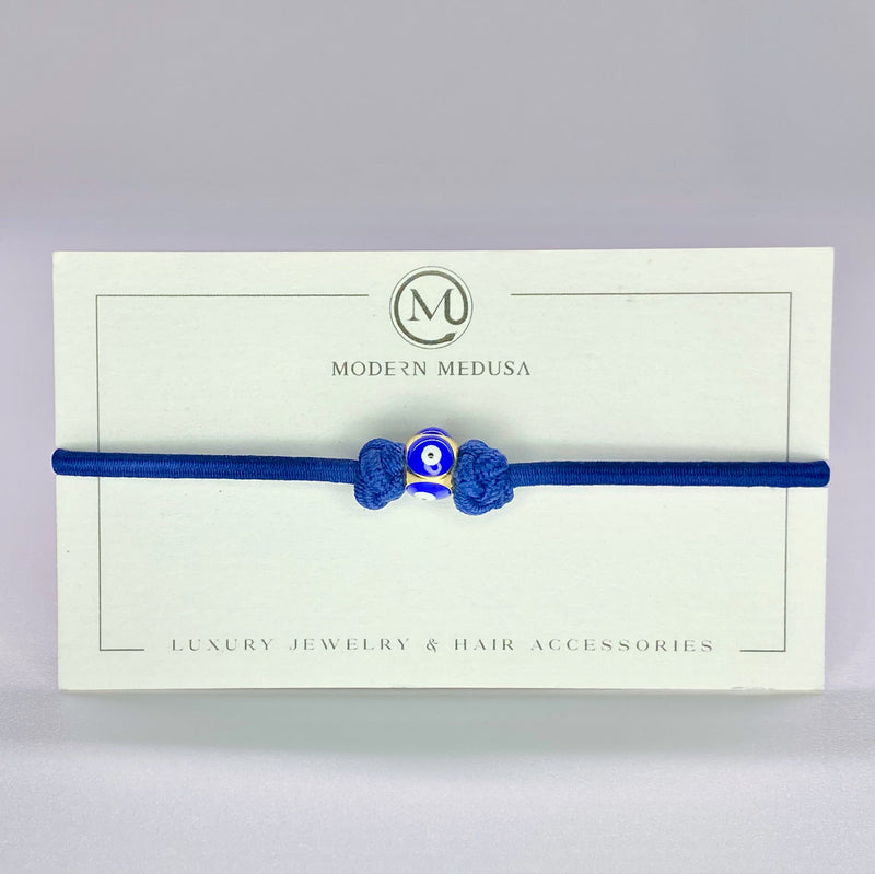 A Little Bit of Luck - Gold Fill & Enamel Mati Evil Eye Bracelet