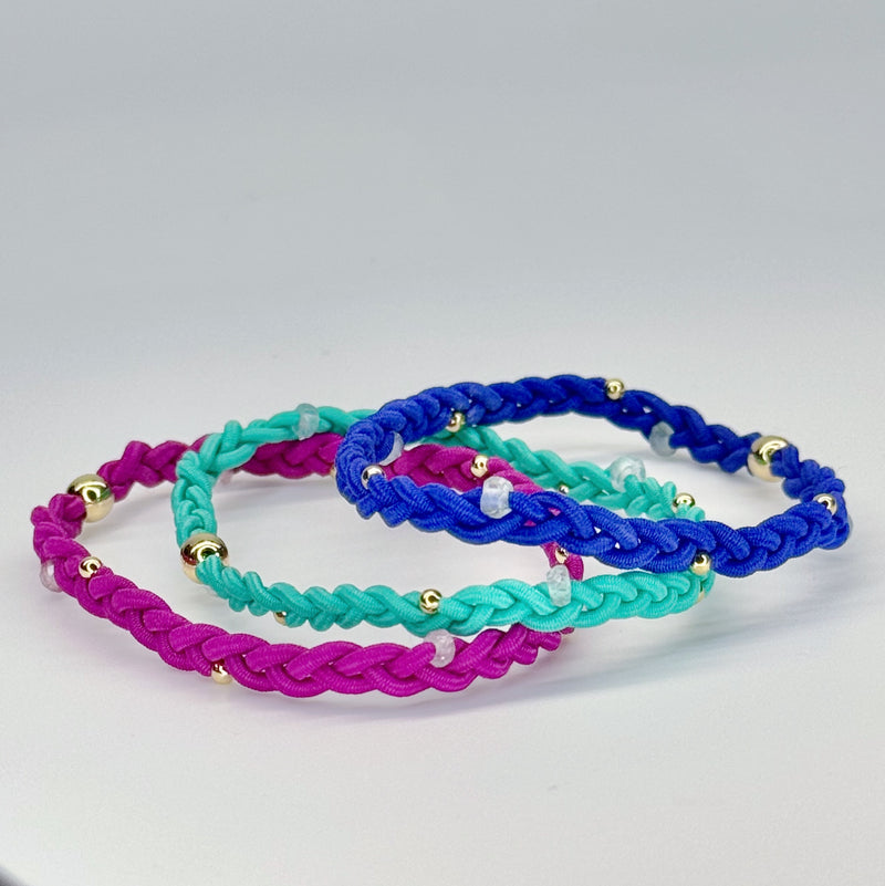 Gaia Stack - Sapphire, Tanzanite & Aquamarine Gold Fill Stack
