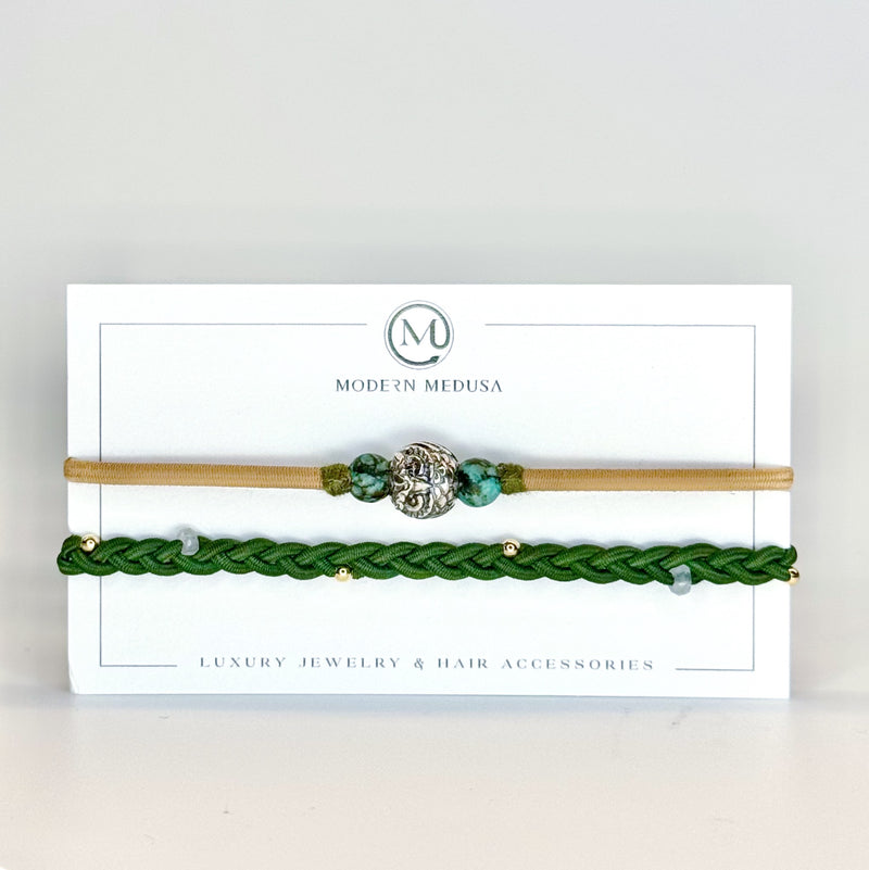 Little Owl - Sterling Silver Owl & African Turquoise Bracelet