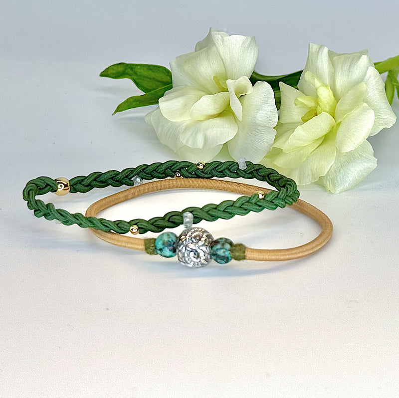 Little Owl - Sterling Silver Owl & African Turquoise Bracelet