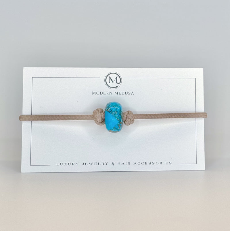 Kintsugi Blues - Copper Blue Turquoise & Gold Fill Statement Bracelet