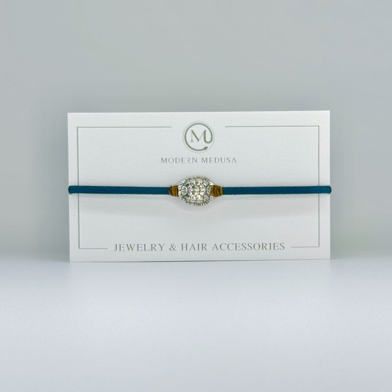 Tortoise Band - Sterling Silver Tortoise & Tiger's Eye Bracelet