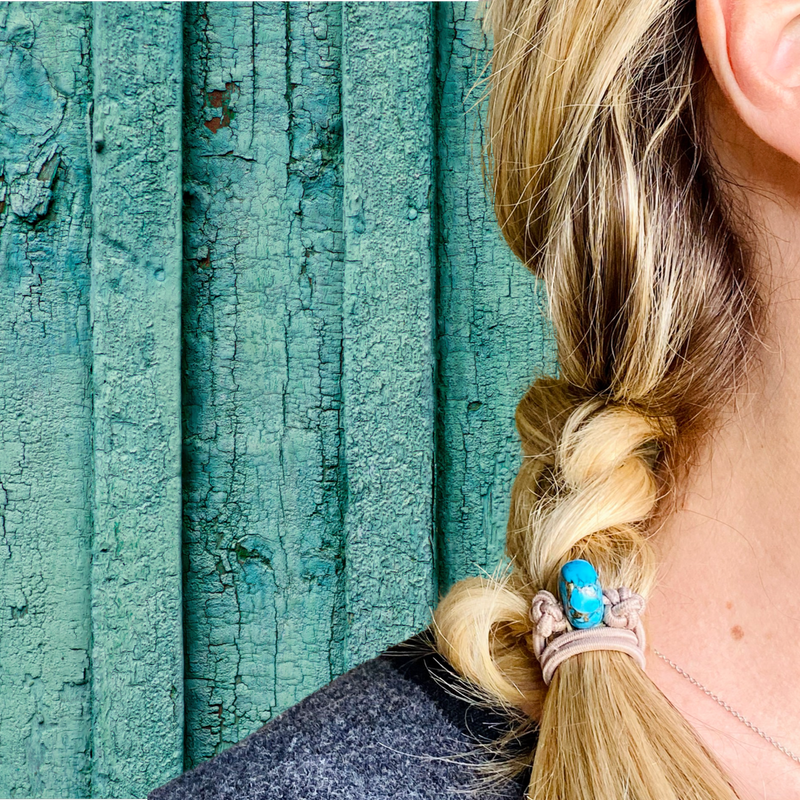 Kintsugi Blues - Copper Blue Turquoise & Gold Fill Statement Bracelet